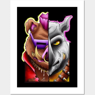 bebop and rocksteady Posters and Art